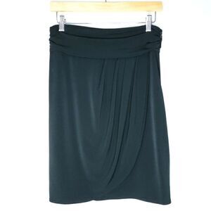 Cache Small Black Faux Wrap Mini Skirt